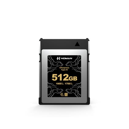 HOMAN CF Express Card Type-B 512GB fit for Any Environmental Temperature from -10 Degree to 70 Degree Celsius with 10 Year Warranty & Recovery