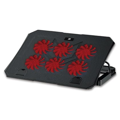 iBall ICEPAD LP6 Laptop Cooling Pad with 6 Fans, up to 2800 RPM, Suitable up to 15.6 "Inch- Black