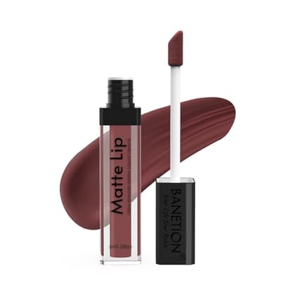 BANETION Ultra Smooth Matte Liquid Lipstick, Smooth Lip Color, Weightless Finish, Silky Matte Finish, Shade-8ml (Cookie)