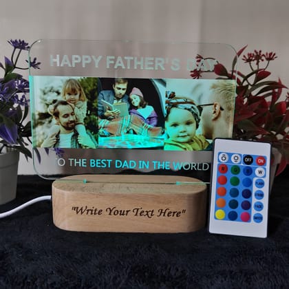 Shayona 3D Illusion personalized  You are Best Dad in The World Acrylic Night Light lamp  Gifts for Daddy on Fathers Day, Christmas, Birthday from Son, Daughter