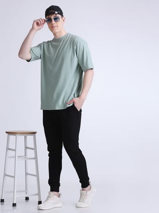 Oversized Solid T-Shirt : Pista-M