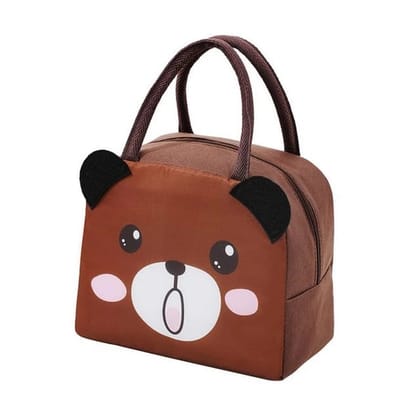 Cute 3D Insulated Lunch Bag for kids-Brown Teddy