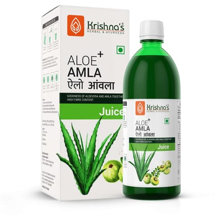 Krishna's Herbal & Ayurveda Aloe Vera Amla Mix Juice 1000 ml Pack of 1