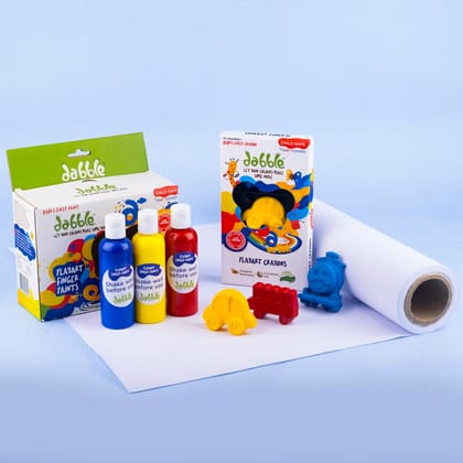 Dabble Combo Pack | Chunkies + Finger Paints + Art Roll