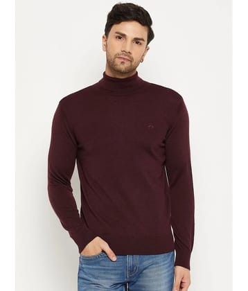 98 Degree North Woollen Blend High Neck Mens Full Sleeves Pullover Sweater - Wine ( Pack of 1 ) - None