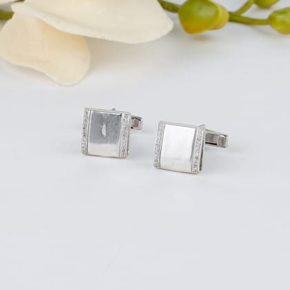 Adorable Diamond  and Silver 925 Cufflinks