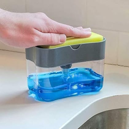 Dishwash Soap Dispenser With Free Sponge