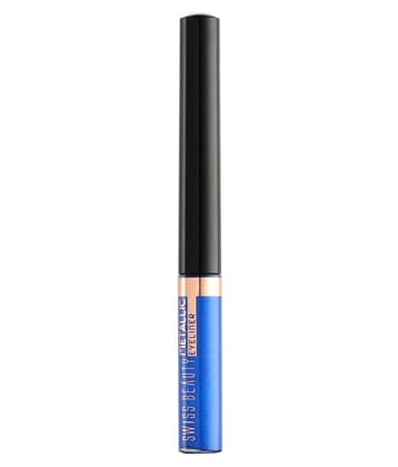 Swiss Beauty Metallic Liquid Eyeliner (Blue), 3.2ml