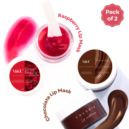 Raspberry & Chocolate Lip Mask For Soft Lips (Pack of 2)