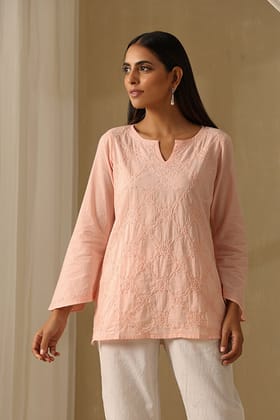 Okhai "Aayat" Chikankari Pure Cotton Top-XXS