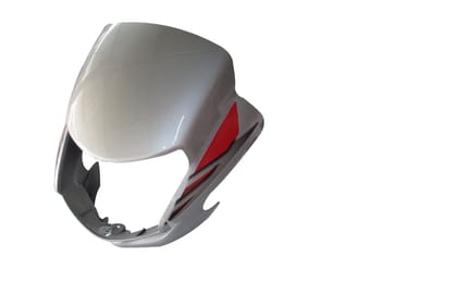 Headlight Visor Fit For Hero CD-Deluxe New Model Cloud Silver (Red Sticker)