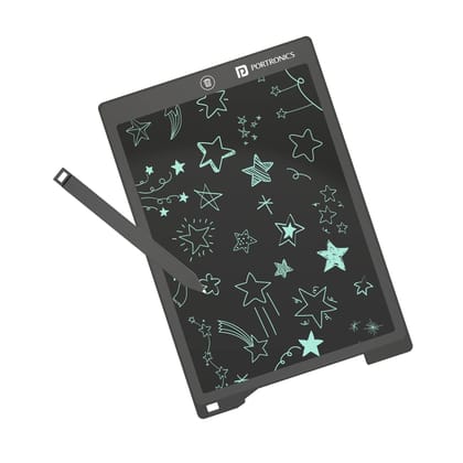 Portronics Ruffpad 12D Re Writeable LCD Writing Pad (Black)