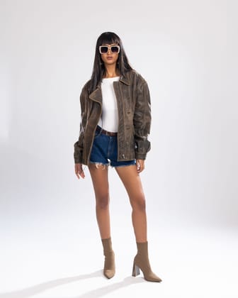 DISTRESSED RUSTLINE JACKET-S