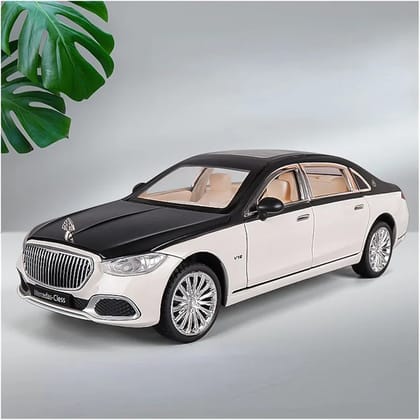 Mercedes Maybach S600 Metal Diecast Car-White/Black