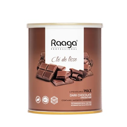 Raaga Professional Liposoluble Body Wax for Smooth Hair Removal, Dark Chocolate, For all Skin Types, 800 ml