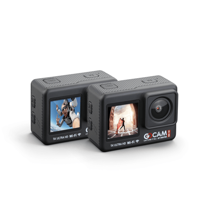 Digitek GoCAM (DAC-101) 5K 30FPS 48MP WiFi Ultra HD Sports Action Camera| Dual TouchScreen|6-Axis Gyro EIS Stabilization | MIC Support  Waterproof | 2 Batteries (Black)