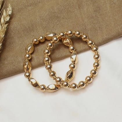 TFC Dazzle & Shine Gold Plated Bracelet (set of 2)