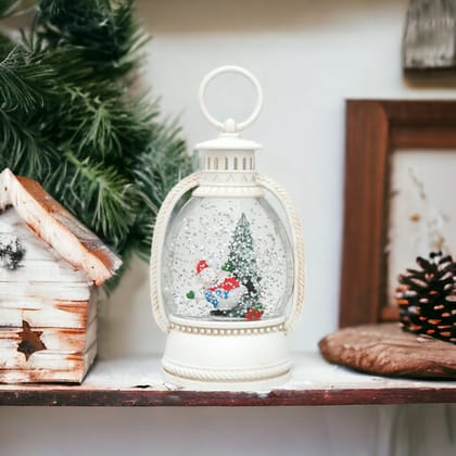 Christmas Mini Lantern With LED Light-Snowman