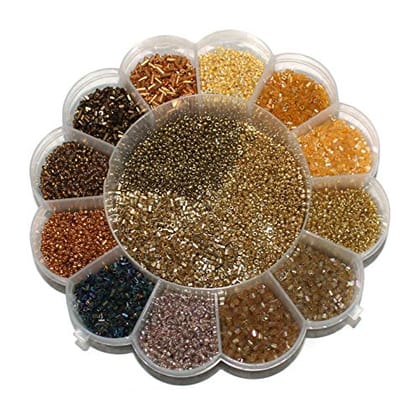 10 Pcs, Jewellery Making Seed Beads Shades Of Earthy Color Tones Kit[15 Colors]-MultiColor