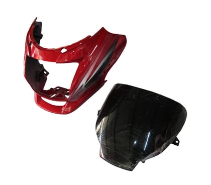 Headlight Visor Fit For Hero Super Splendor Latest(Type 2) Candy Blazing Red (BP)