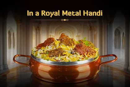 Do Gosht Ki Dum Biryani (Mutton & Chicken Dum Biryani - Serves 2)