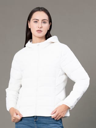 RedTape Hooded Jacket for Women | Padded & Water Resistant Finish | Enhanced Comfort