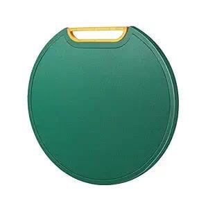 KATHIYAWADI Circle Double-Sided Chopping Board Antibacterial Chopping Block Thickened Kitchenware | 34 x 31 x 1 cm | Plastic | Green
