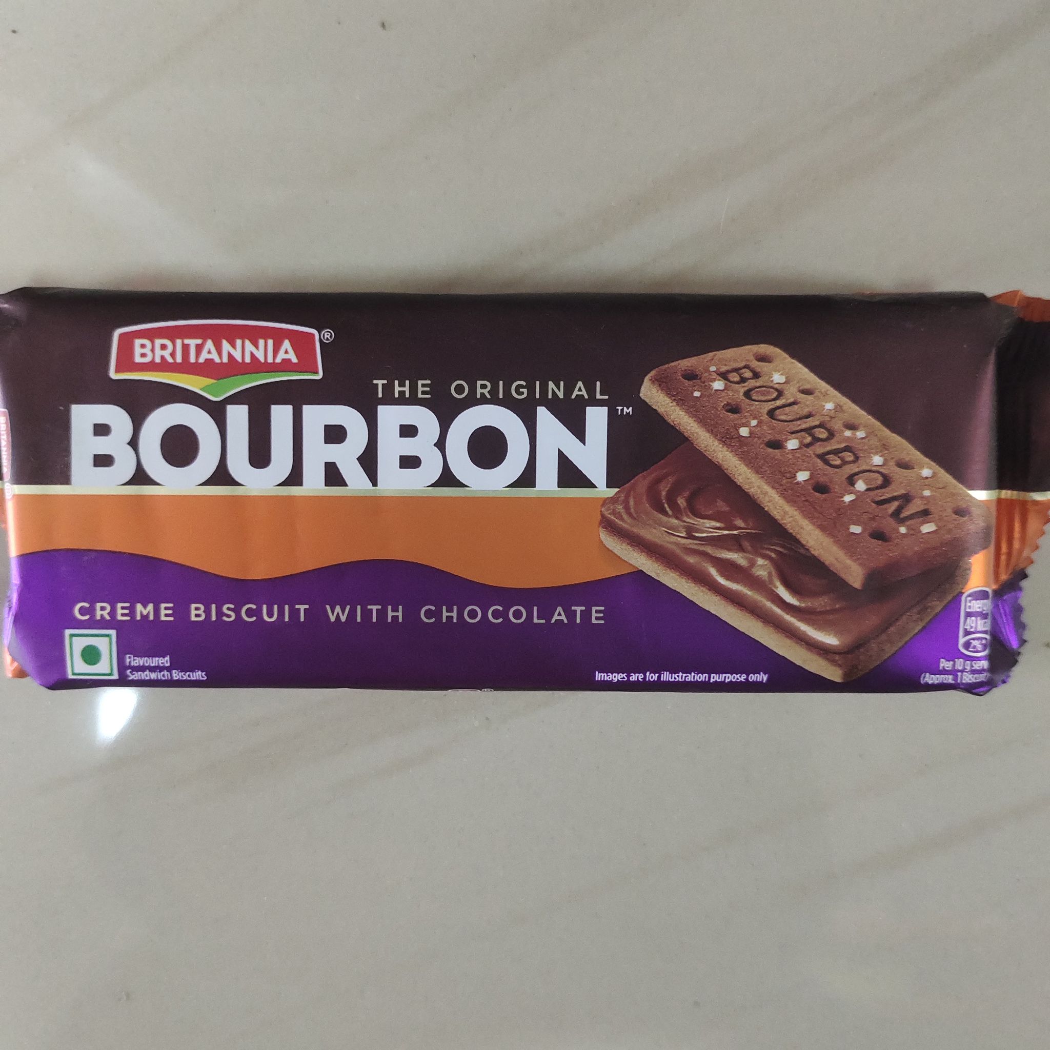 Britannia bourbon cream biscuit with chocolate 