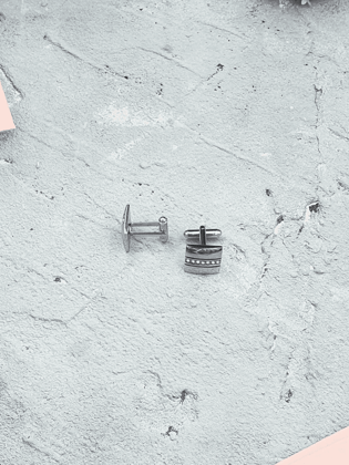 Silver Plated Diamante Cufflinks