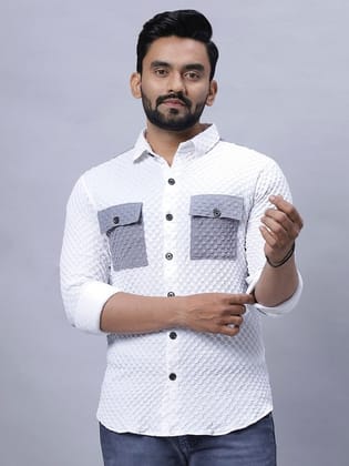 Relaxed Spread Collar Casual Shirt