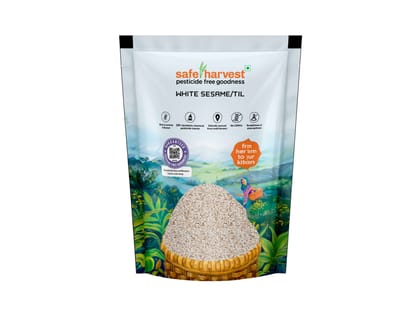 Safe Harvest White Sesame/ Til 100g, Pesticide - Free