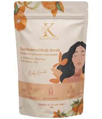 Kimayra Orange Peel Face & Body Scrub Powder | Bathing Scrub Powder for Tan-Free Skin