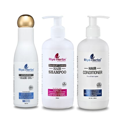 Hair Oil, Dandruff Control Shampoo & Conditioner