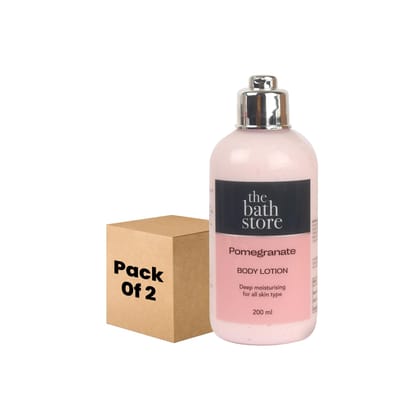 The Bath Store Pomegranate Body Lotion - Nourishing  Moisturizer  Smooth Skin - 200ml Pack of 2-The Bath Store Pomegranate Body Lotion - Nourishing | Moisturizer | Smooth Skin - 200ml (Pack of 2)