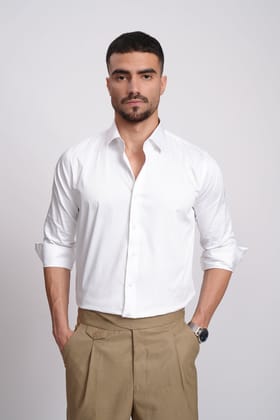 White Formal Shirt-SMALL