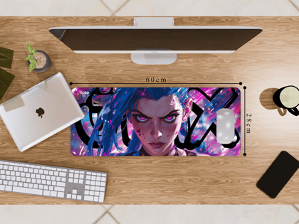 "JINX-ARCANE-ALTER EGO" Gaming Mousepad – Elevate Your Gaming Experience-Medium (28CM x 60CM)