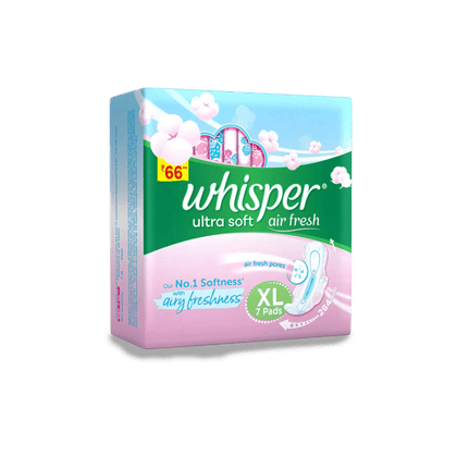 Whisper Ultra Soft Xl Sanitary Pads, 7 Units Pack