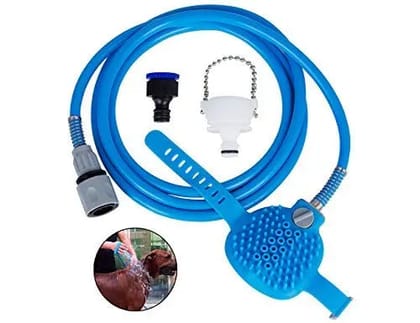 Tonsiki Pet Bathing Tool Shower Sprayer for Dog Combines Bathe, Shampoo Massage with 8 Foot Hose and 2 Hose Adapters