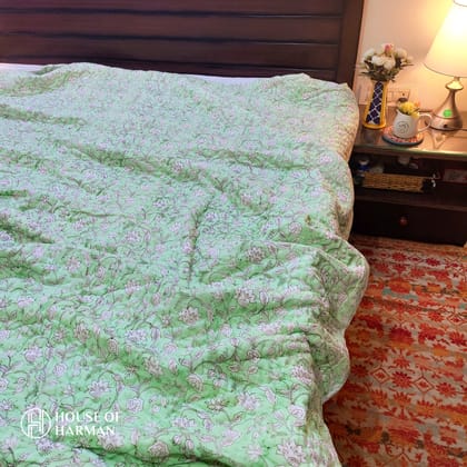 Spring Lime Quilt-Double (90*108 inches)