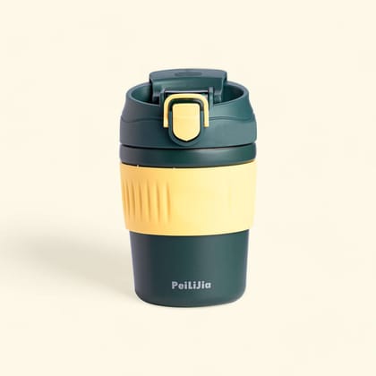 Vacuum Insulated Travel Mug, 350ml-Green - Yellow / 350ml