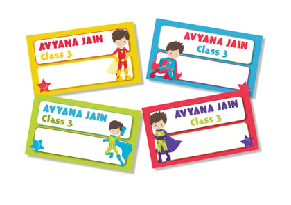 Book Labels - Super Hero-12