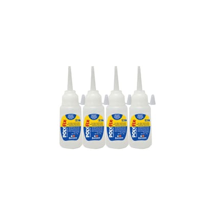 Polyfix General Purpose Fast Glue: Versatile Adhesive for Acrylic, Flex Bonding, Toys - 15g (Pack of 4)