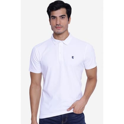 Red Tape Men's White CollaRed T-Shirt