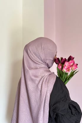 Turkish Satin Cotton Hijab  -  Rose Pink