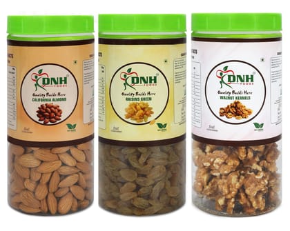 DRY FRUITS COMBO 750 GRAM  PACK  250G X 3 PC