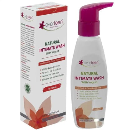 everteen Yogurt Intimate Wash for Teens - Natural Feminine Intimate Hygiene-105ml / 1 Pack