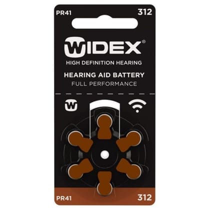 Widex Hearing Aid Battery size 312 | 1 Packet (6 Batteries)