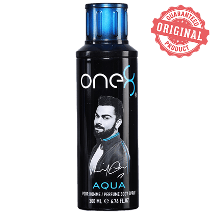 One8 By Virat Kohli Perfume Body Spray - Aqua, Long Lasting Fragrance, For Men, 200 Ml