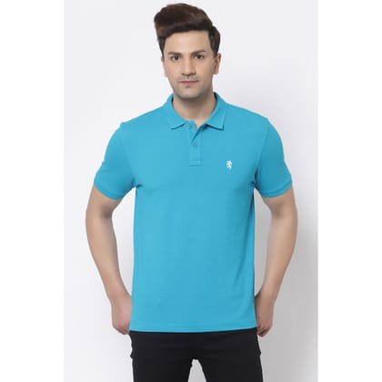 Red Tape Men Blue Polo Neck T-Shirt