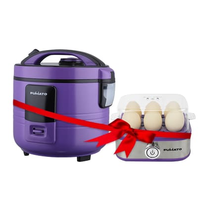 The Better Home Fumato Wedding Gift Rice Cooker & Egg Maker Combo, 1-year Warranty, Purple Haze.-The Better Home Fumato Wedding Gift: Rice Cooker & Egg Maker, 1-year Warranty, Purple Haze. Perfec